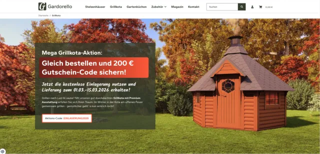 Bild: Gardorello startet Mega-Grillkota-Aktion: 200-Euro-Gutschein und kostenlose Einlagerung bis März 2026