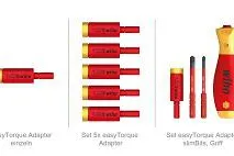 Wiha easyTorque Adapter erweitern Drehmomentprogramm für Elektriker Bild: Wiha easyTorque Adapter erweitern Drehmomentprogramm für Elektriker