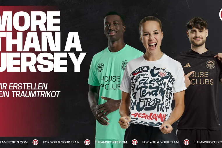 Bild: Im Mittelpunkt das Jersey – 11teamsports mit neuer Teamsportkampagne