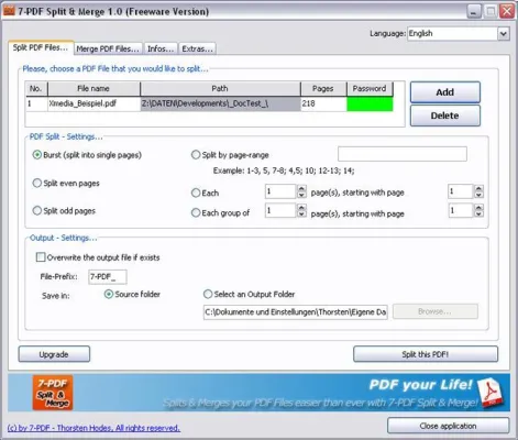 Computer-Praxis: PDF - Dateien einfach zusammenführen und teilen mit "7-PDF Split & Merge" Bild: Computer-Praxis: PDF - Dateien einfach zusammenführen und teilen mit "7-PDF Split & Merge"
