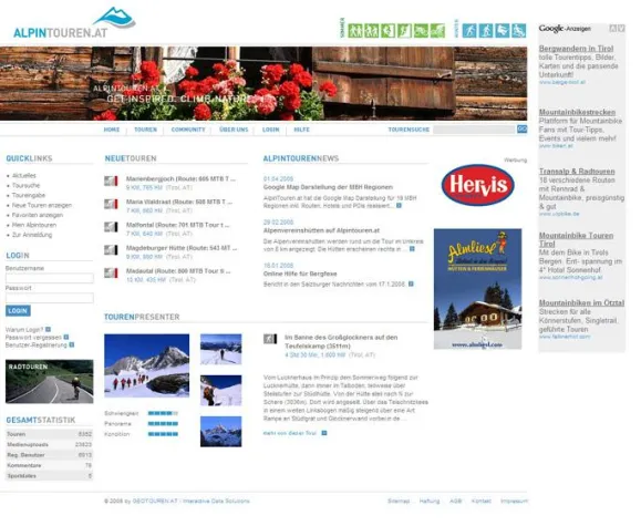 Bild: Interaktive Tourenplanung - Ski-, Berg- und Bikerouten für jedermann