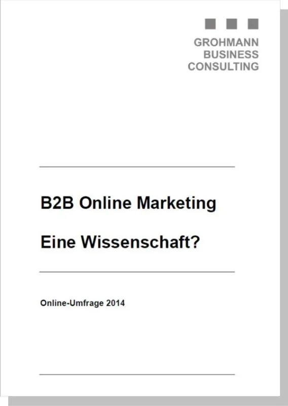 B2B Online-Marketing Umfrage: Ergebnisse liegen vor