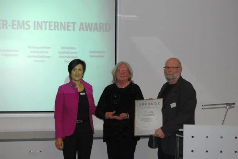 esens-360grad.de gewinnt beim 2. Weser-Ems-Internet Award Bild: esens-360grad.de gewinnt beim 2. Weser-Ems-Internet Award