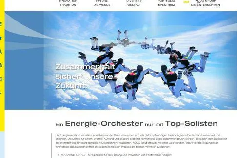 Die KOCO AG, Spezialist für saubere Energien präsentiert neue Webseite Bild: Die KOCO AG, Spezialist für saubere Energien präsentiert neue Webseite