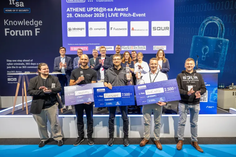 Bild: Fuzzware gewinnt ATHENE Startup Award UP26@it-sa