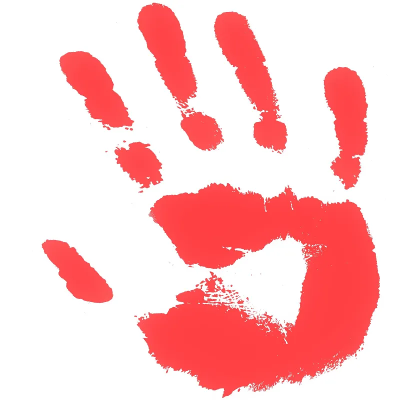 Diese rote Hand ist Grundlage für die Mobile Aktion Rote Hand