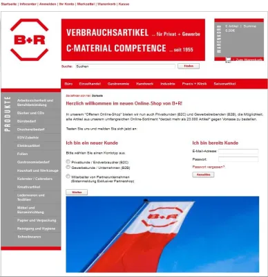 B+R öffnet Online-Shop für Unternehmen und Privatpersonen Bild: B+R öffnet Online-Shop für Unternehmen und Privatpersonen