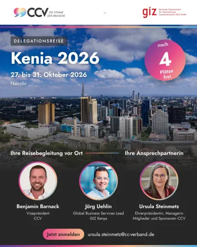 Bild: CCV und GIZ reisen mit deutscher Wirtschaftsdelegation nach Kenia