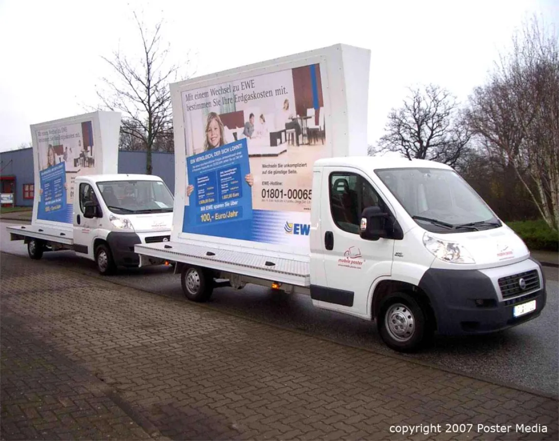 Mobile Poster, erfolgreich werben mit mobiler Aussenwerbung von Poster Media