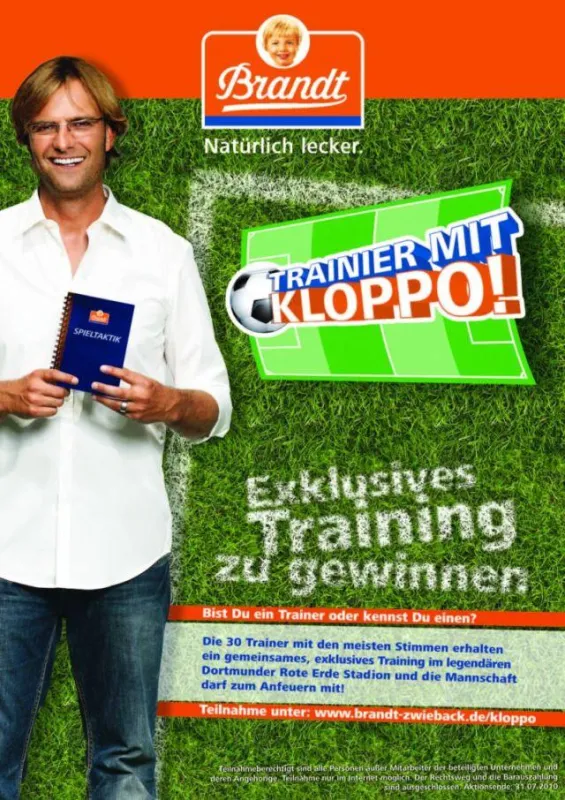 Plakat zur großen Traineraktion mit Jürgen Klopp