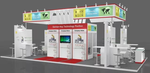 Bild: German Key Technology Pavilion auf der 8. Renewable Energy India Expo 2014 in Delhi
