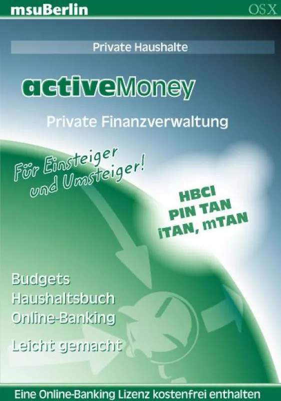 activeMoney X.5 Haushaltsbuch mit Online-Banking für den Mac