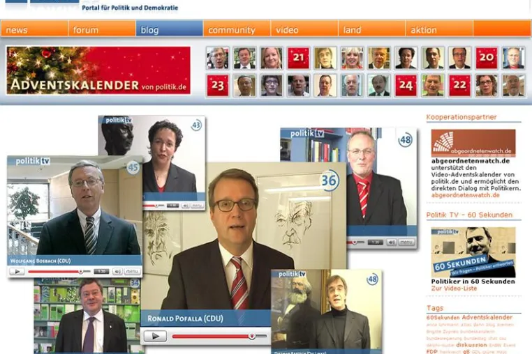 Bild: Pofalla läuft sich warm - Politiker im Video-Adventskalender mit Wünschen für die nächste Bundestagswahl