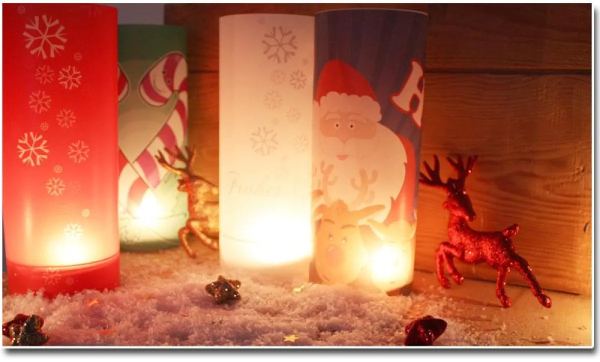 Das Bild zeigt eine Tischdeko Weihnachten von www.AktionsLicht.de