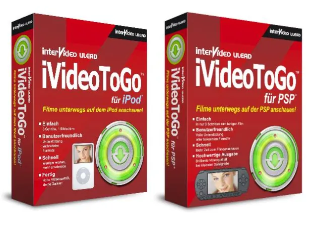 Bild: Ulead bringt iVideo ToGo - InterVideos neue Videokonvertierungsreihe für den mobilen Videogenuß