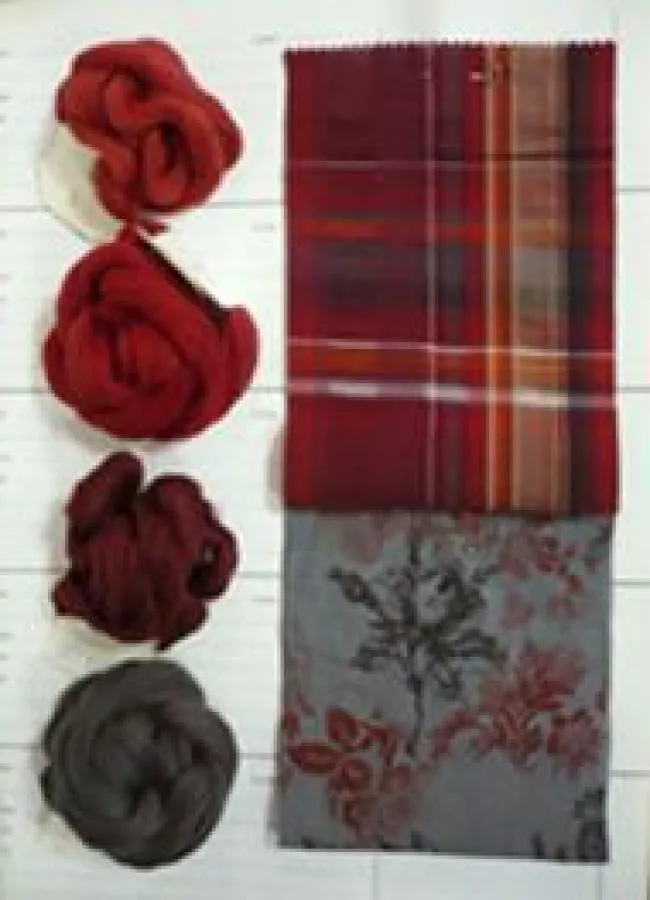 Auf der Münich Fabric Start zu sehen: Innovative Buntgewebe des französischen Unternehmens Siat und Lang.