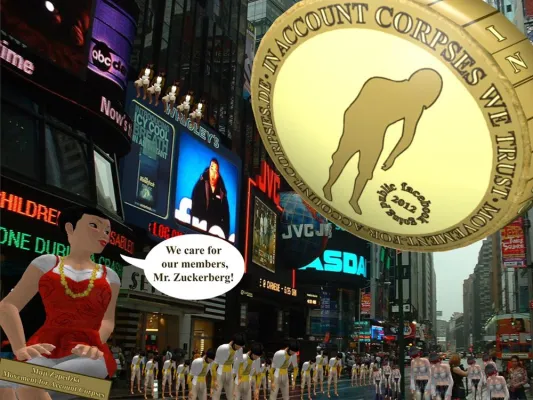 Bild: accountleichenbewegung präsentiert Augmented-Reality-Gedenkmünze für Facebook-Accountleichen
