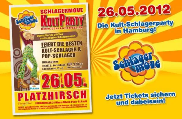 Schlagermove KultParty steigt am 26. Mai Bild: Schlagermove KultParty steigt am 26. Mai