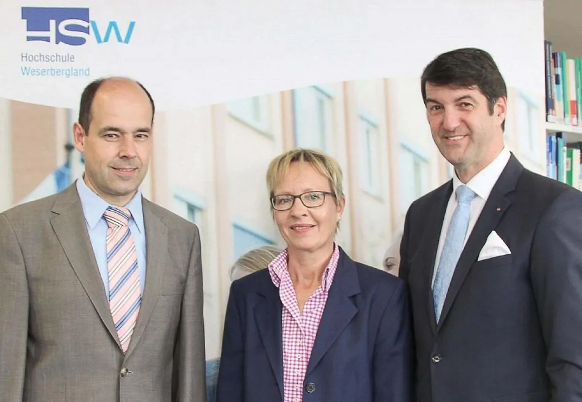 Neues HSW-Präsidium (v.l.n.r.): Prof. Dr. Jörg Schulte, Susanna Prasuhn und Prof. Dr. Volkmar Langer