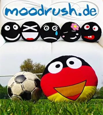 Bild: Deutschland Smiley Kissen zur Frauenfußball-WM - Moodrush.de erweitert Produktpalette