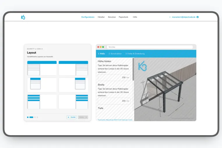 Bild: Terrassendach-Planer-Software für mehr Anfragen und weniger Vertriebsaufwand