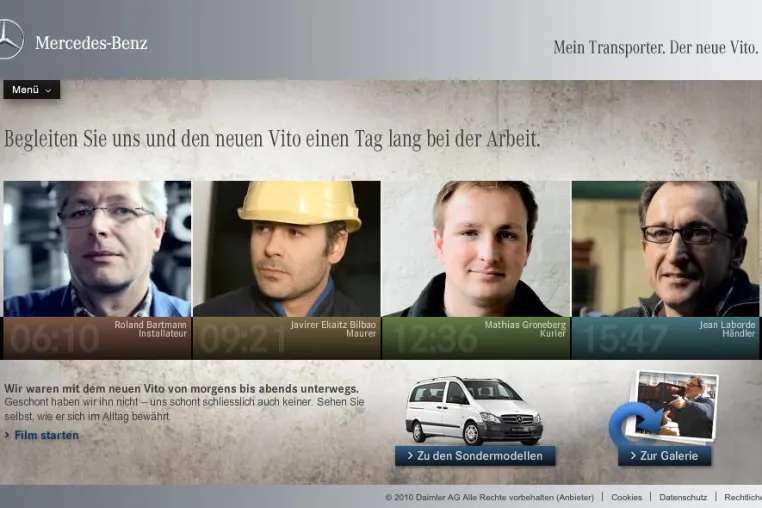 Syzygy gewinnt Online-Etat von Mercedes-Benz Vans Bild: Syzygy gewinnt Online-Etat von Mercedes-Benz Vans
