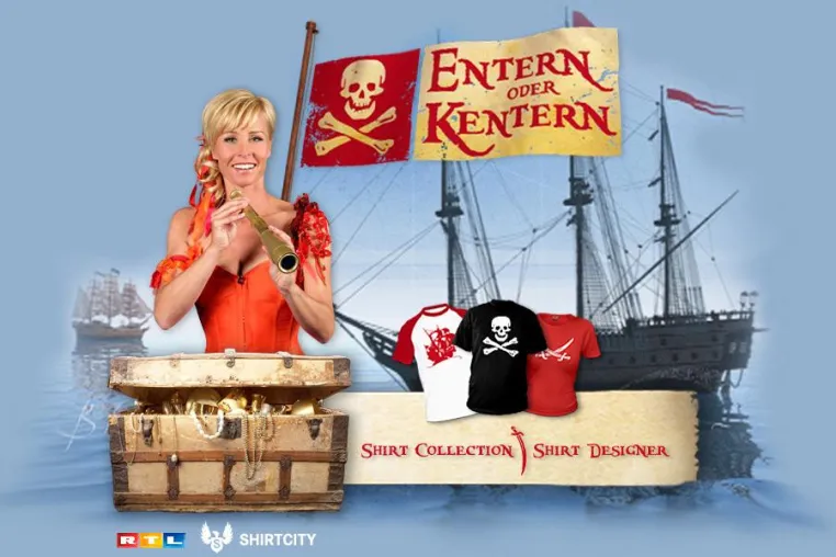 Bild: Shirtcity.com bietet zur neuen RTL-Show „Entern oder kentern“ eine exklusive Kollektion an