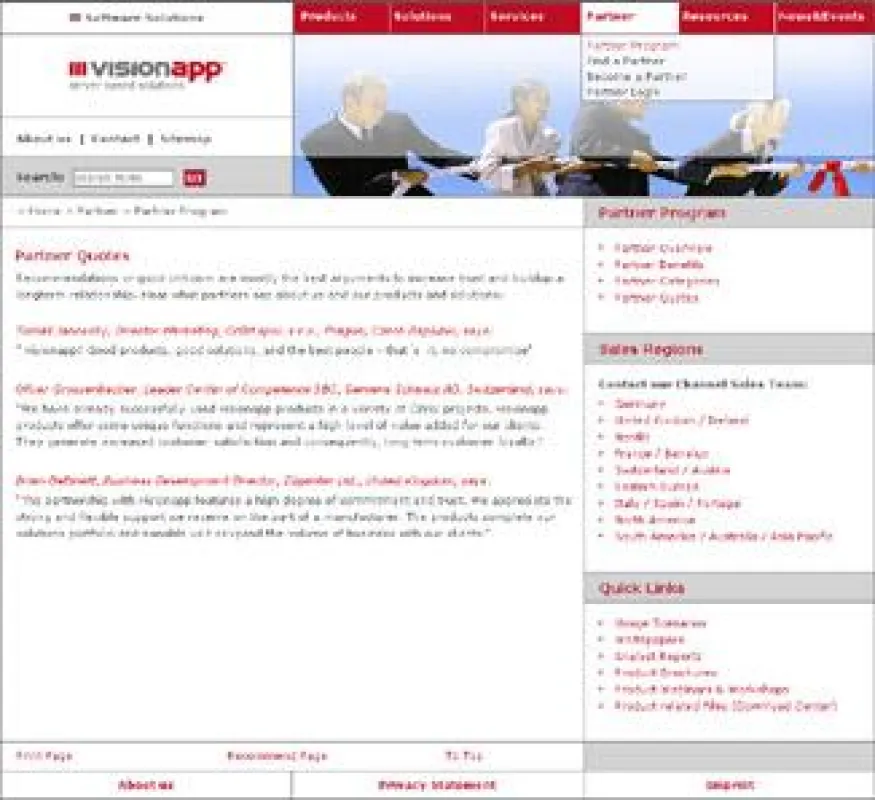 visionapp genießt einen guten Ruf unter seinen bisherigen internationalen Partnern.