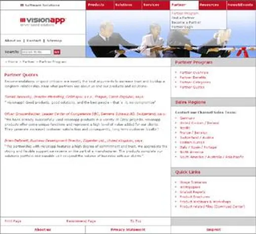 Bild: Erfolgreiches Wachstum des internationalen Partnernetzwerks von visionapp