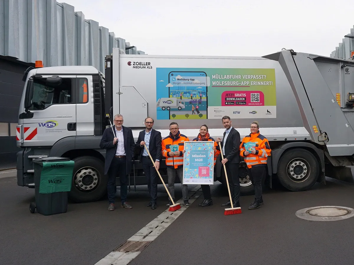 Frerich, Hofschröer, Weilmann & Mitarbeitende der WAS (© WMG Wolfsburg)