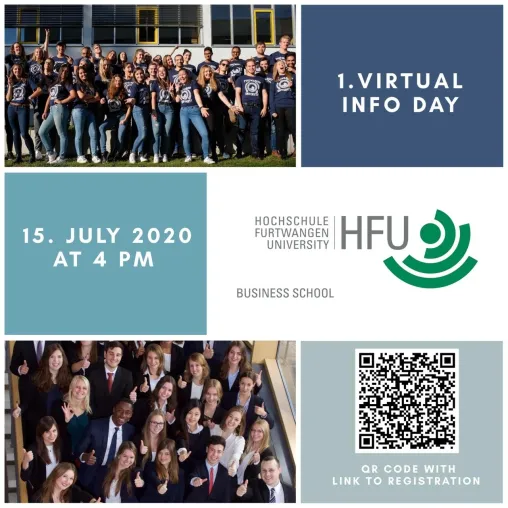 Studieren an der HFU Business School: Erster Online Infotag am Mittwoch, den 15.07.2020 um 16 Uhr MEZ Bild: Studieren an der HFU Business School: Erster Online Infotag am Mittwoch, den 15.07.2020 um 16 Uhr MEZ