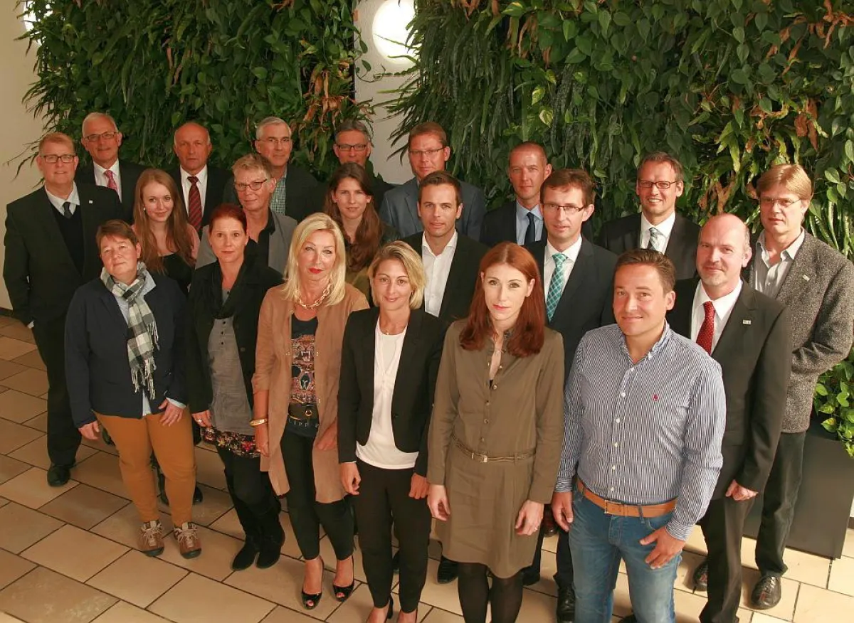 Die Vertreter von 23 privaten und öffentlichen Ausstellen am Mittelhessenstand auf der Expo Real