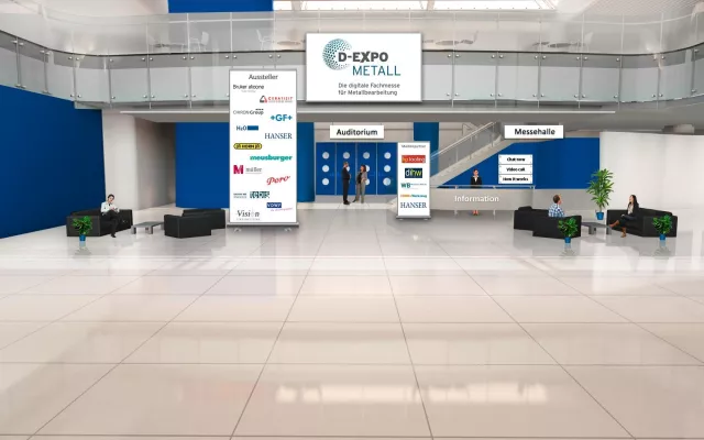 Bild: Countdown zur D-EXPO Metall läuft: Die virtuelle Messe startet mit drei Live-Tagen vom 8.-10. September 2020