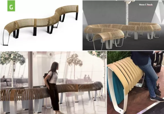 Bild: Stehbank Nova C Perch aus Schweden - für den Stehverzehr oder für Kurzwarter