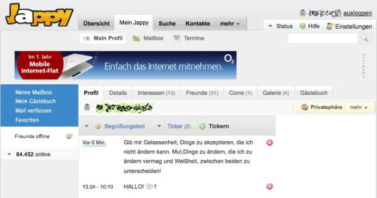 Jappy-User tickern um die Wette Bild: Jappy-User tickern um die Wette