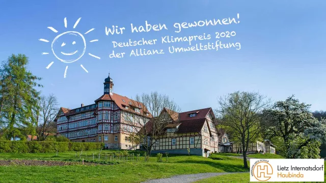 Hermann-Lietz-Schule Haubinda gewinnt Deutschen Klimapreis der Allianz Umweltstiftung Bild: Hermann-Lietz-Schule Haubinda gewinnt Deutschen Klimapreis der Allianz Umweltstiftung