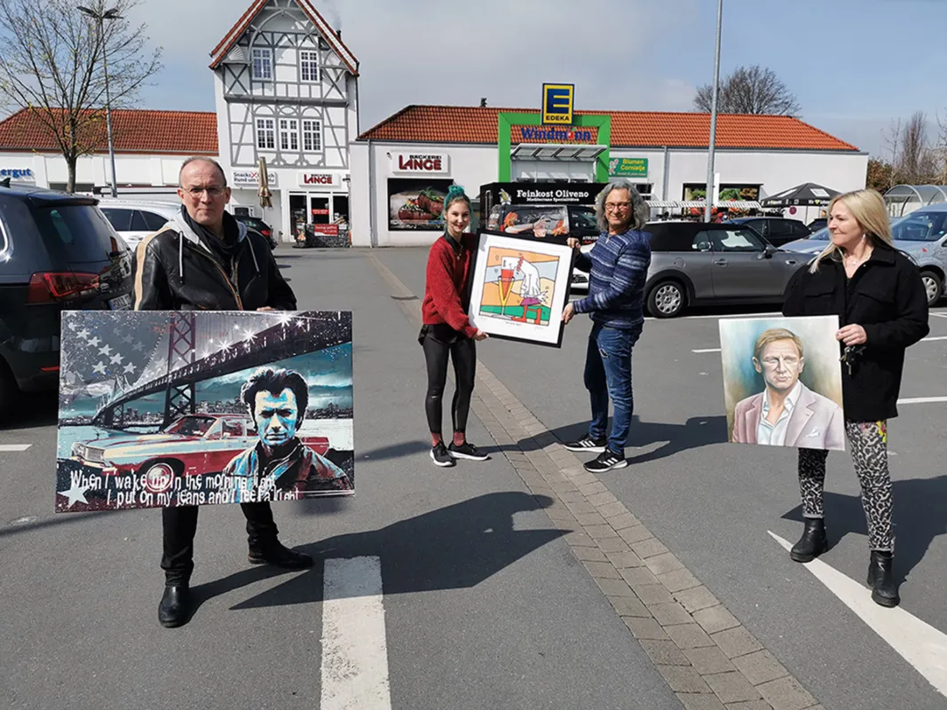 v.l. / Burkhard Lohren, Lara Wenzel und Herman Reichold, Claudia Cremer-Robelski (© Art Cartel)