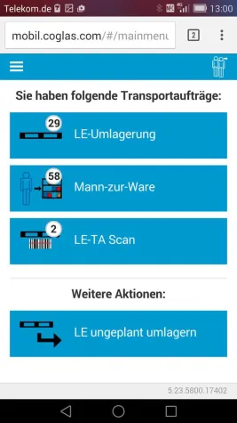 Bild: COGLAS® LOGISTIC SUITE - LogiMAT 2016