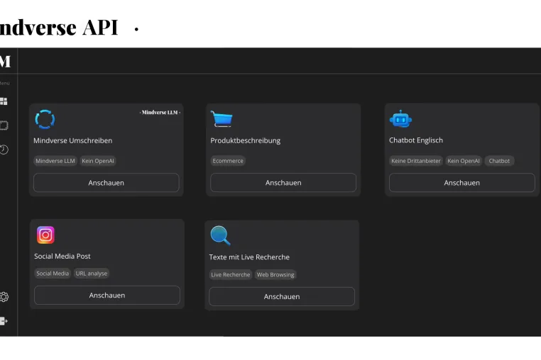 Bild: Deutsche KI-Modelle von Berliner Softwareentwickler: Mindverse API und Mindverse LLM 