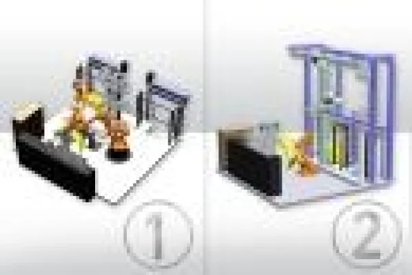 Bild: Prozessgetreue Simulation von Roboteranlagen und Fertigungslinien