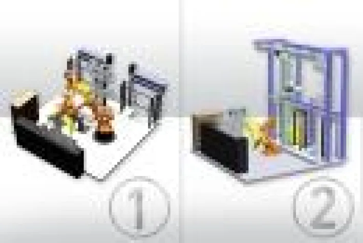 Prozessgetreue Simulation von Roboteranlagen und Fertigungslinien Bild: Prozessgetreue Simulation von Roboteranlagen und Fertigungslinien