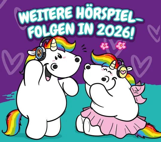 Pummeleinhorns Abenteuer - Hörspiele gehen 2026 in die Verlängerung! Bild: Pummeleinhorns Abenteuer - Hörspiele gehen 2026 in die Verlängerung!