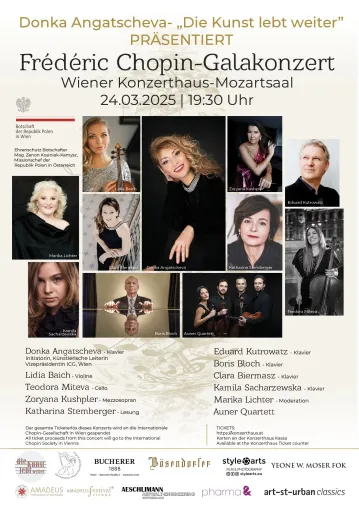 Bild: Hommage an Chopin und Liszt: Frédéric Chopin-Gala im Wiener Konzerthaus