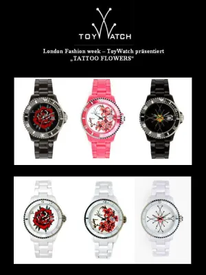 Bild: ToyWatch präsentiert die Kollektion Tattoo Flower – eine sehr weibliche Kollektion