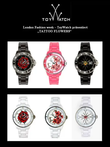 Bild: ToyWatch präsentiert die Kollektion Tattoo Flower – eine sehr weibliche Kollektion