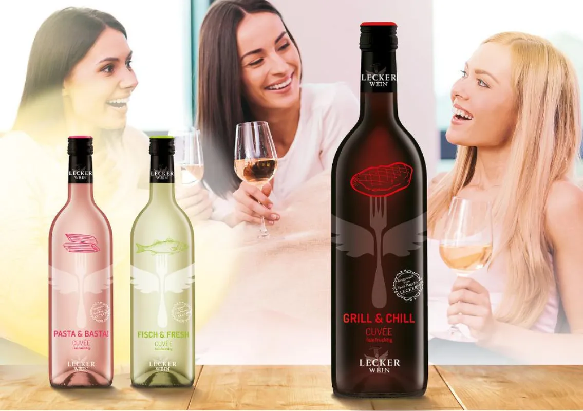 Ob Rot, Weiß oder Rosé, die LECKER Weine sorgen für tausend Genussideen.