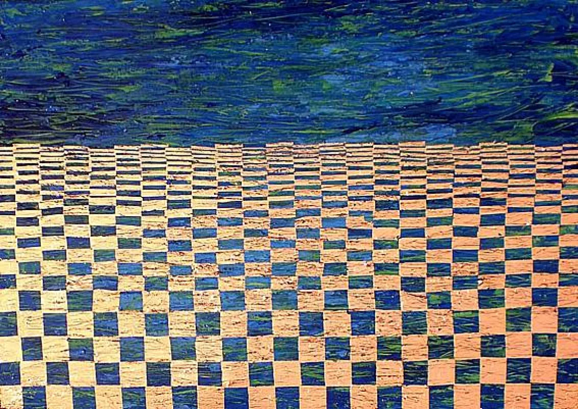 Horizont - Werkgruppe golden paintings by Thomas Sarbach