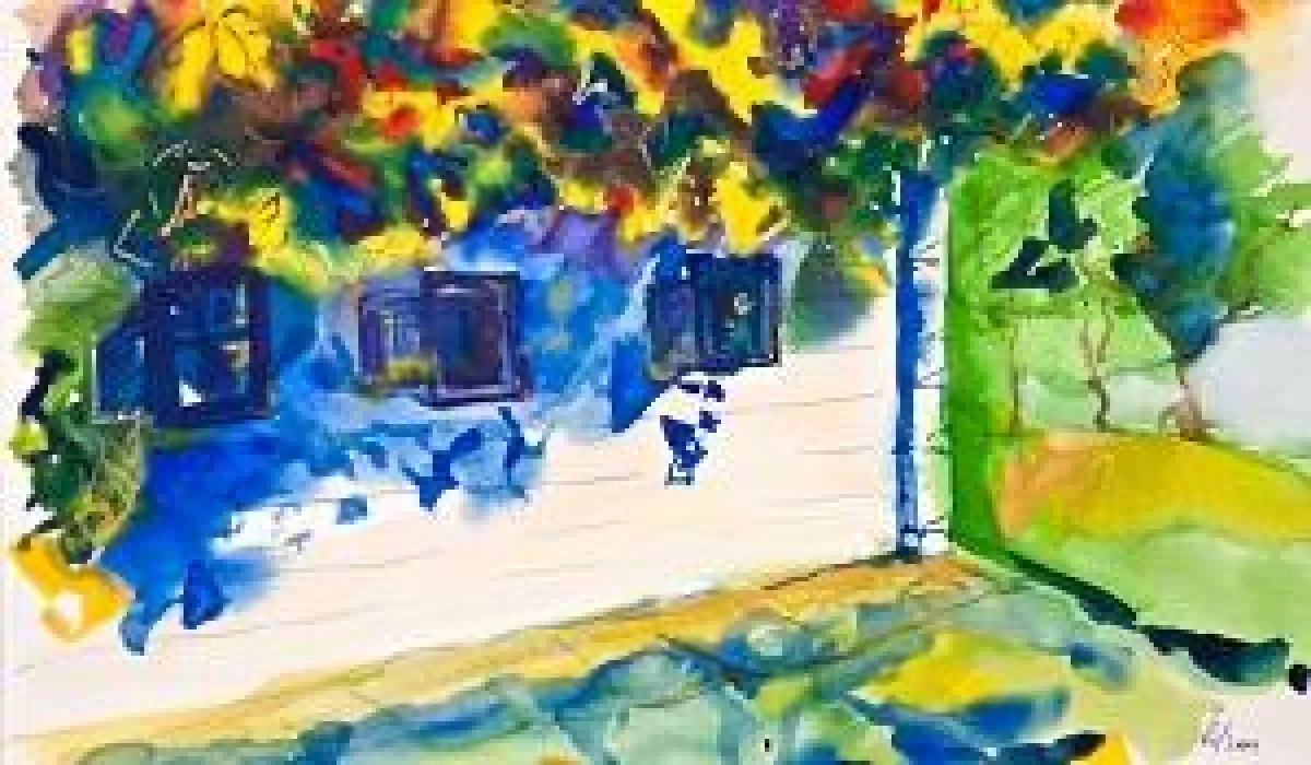 © Harald Rauch-Puntigam, Titel ?Bauernhaus in Mittagssonne? (EUR 400,- Aquarell, 35x50cm)