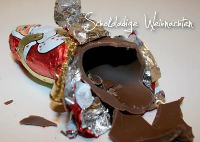 Bild: Weihnachtskarten schreiben, Kindern helfen