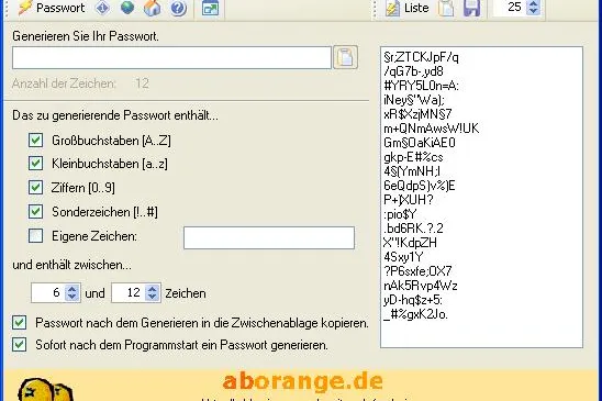 Bild: Per Mausklick zum sicheren Kennwort